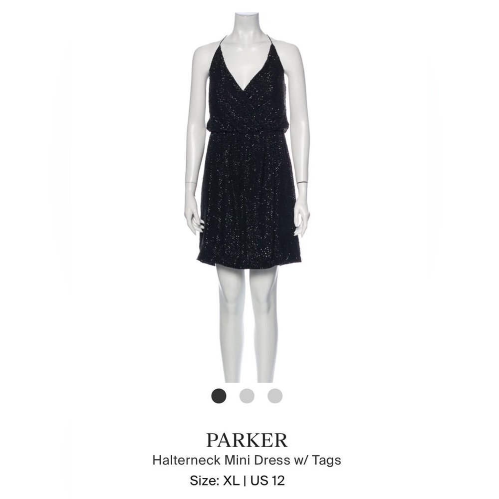 Parker Beaded Halter Mini Dress